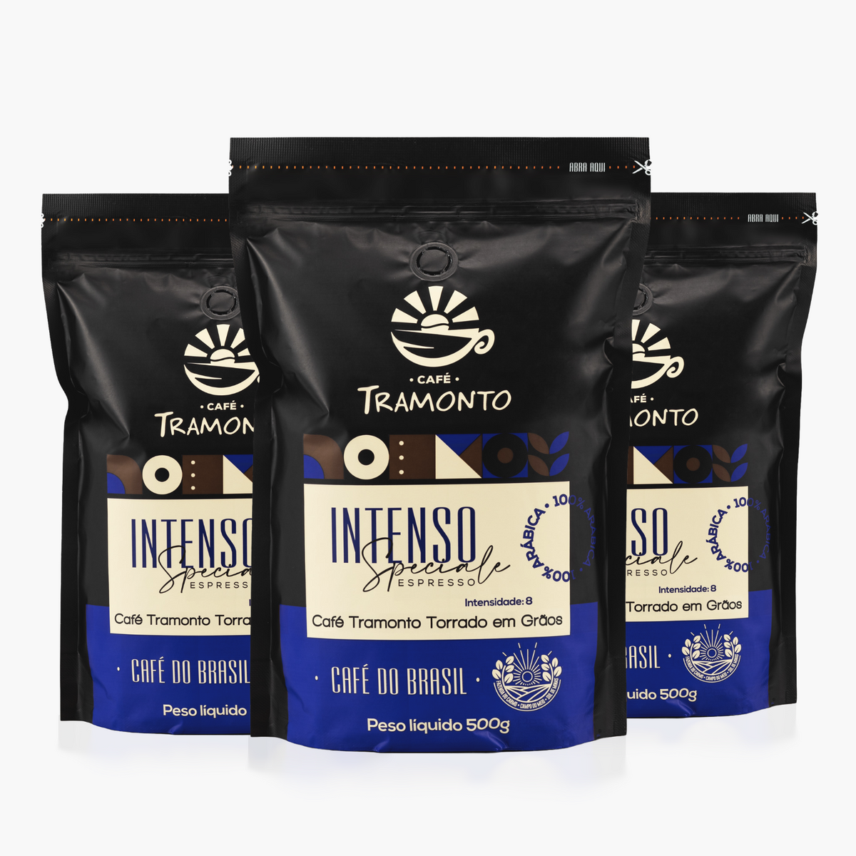 Kit Café Gourmet 100% Arábica Intenso Torrado em Grãos 3 x 500g