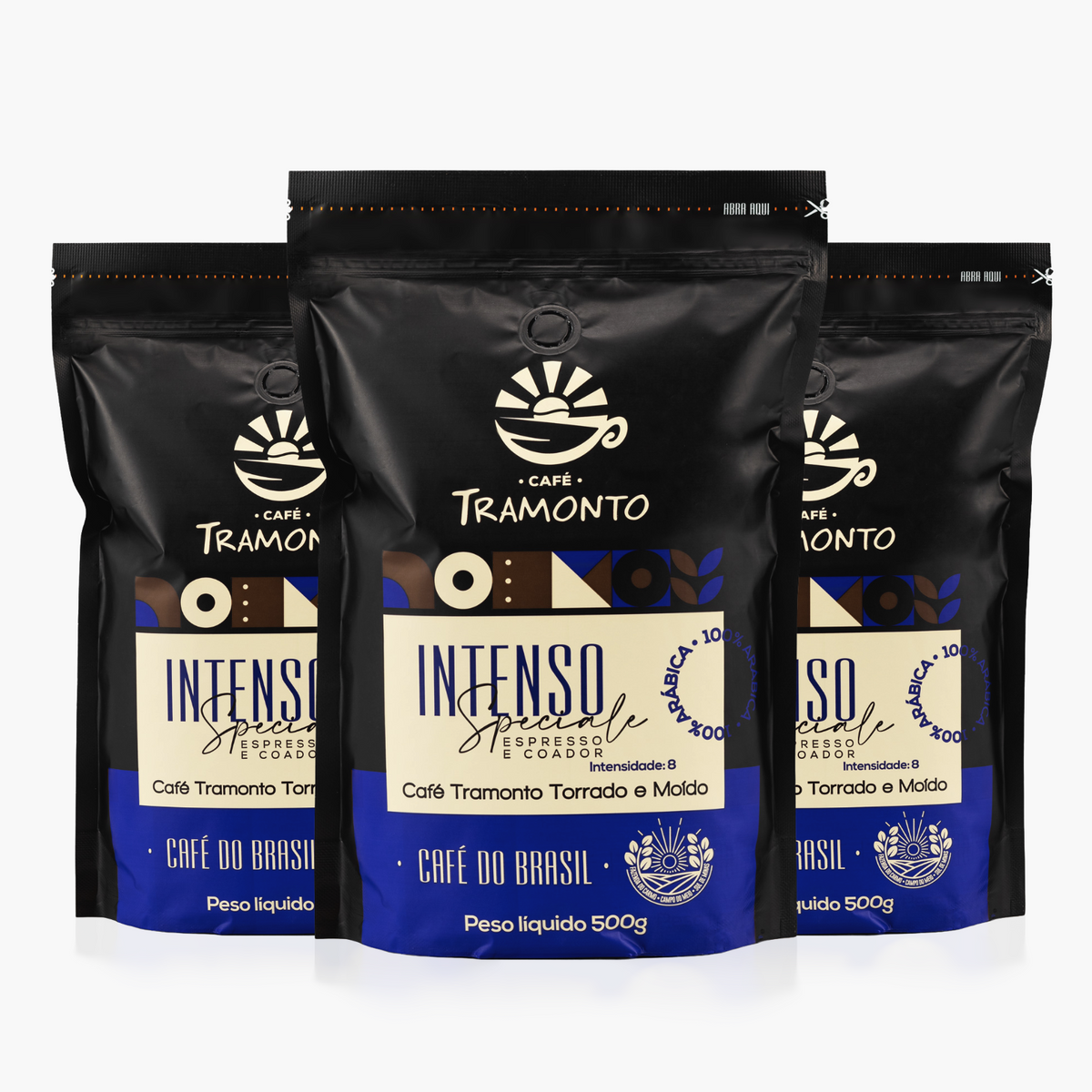 kit Café Gourmet 100% Arábica Intenso Torrado e Moído 3 x 500g